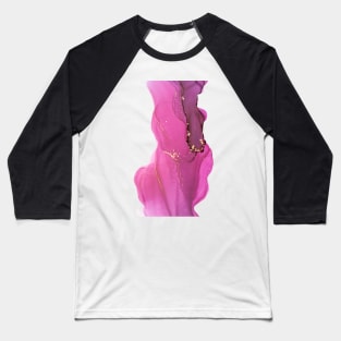 Creative abstract artwork made with translucent ink colors. Alcohol ink abstract vibrant. Baseball T-Shirt